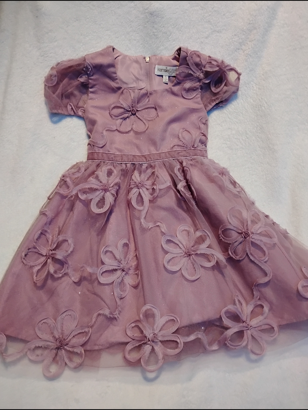 Kensie Girl Lavender Organza Floral Party Dress